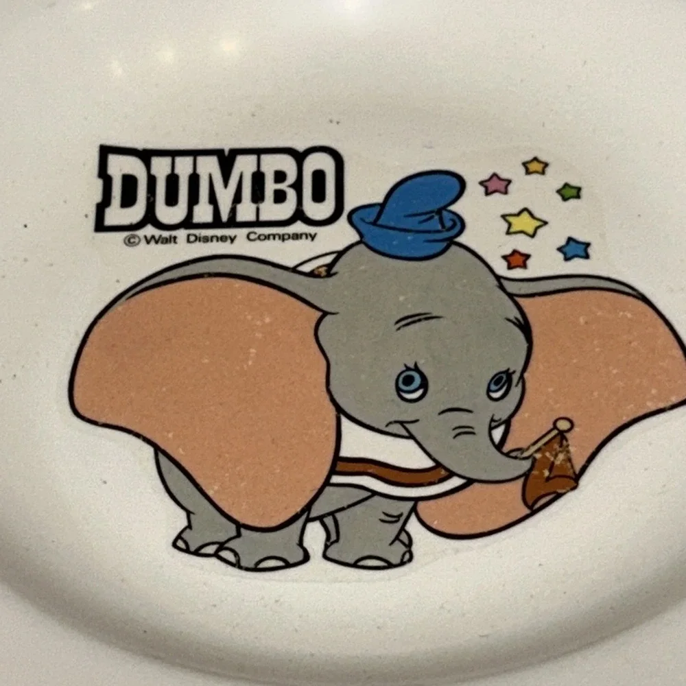 Vintage‎ Disney Superware Melamine Dumbo Kids Bowl / Plate C3